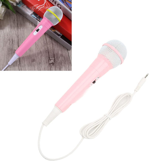 ASHATA Professional Kids Dynamic Microphone, Wired Music Toy with 3.5mm Plug for Karaoke Fun