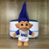 Vintage Troll Dolls, Retro Chromatic Doll for Collections, Arts and Crafts, Party Favors - 7.5" Tall (Blue)