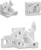 dOvOb Architectural Transformable White Castle Building Blocks Set - 668PCS Construction Magic