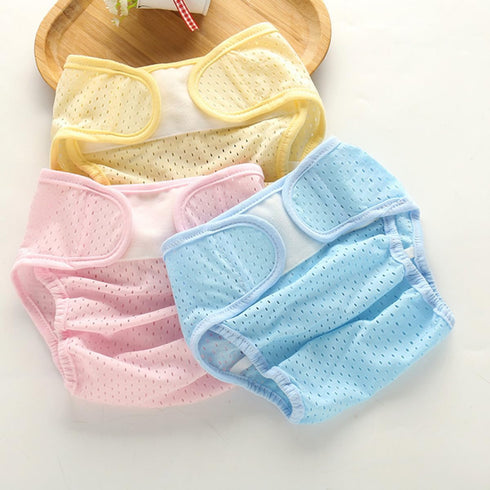 Summer Outanaya Breathable Ice Silk Diaper Cover, Cool Stretchable Cloth Diaper with High Elasticity, Lightweight Mesh