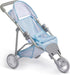 |3 3+ JC Toys | Berenguer Boutique Wheeled Folding Doll Jogger Stroller | Blue | Ages
