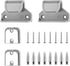 Retractable Baby Gate Replacement Parts Kit - Full Set Wall Mounting Hardware with Brackets, Anchors, and Screws (Grey)