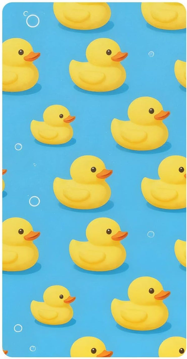 CZXW Cartoon Ducks Yellow Crib Sheets Fitted 52" x 28" Natural Cotton Soft