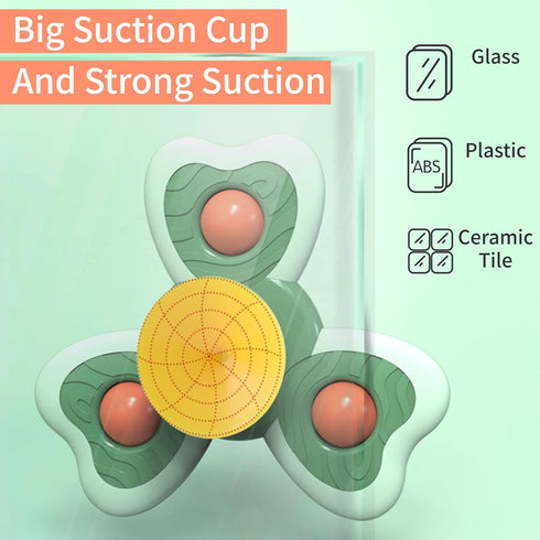 Spinning Sensory Learning Toys for Toddlers 1-3, Suction Cup Spinner Toy, Birthday Gifts for 1-2 Year Olds