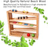 Wooden Ramp Racer with 3 Cars and 2 Balls, Toddler Toys for 1-3 Year Old Gifts