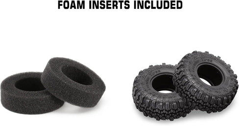 INJORA 1.0 Tires Soft Rubber Crawler Wheel Tires for 1/18 TRX4M, SCX24, Gladiator, Bronco, C10, 4PCS