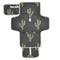 WELLDAY Black Cactus Portable Diaper Changing Pad - Waterproof Foldable Baby Diaper Changing