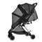 2 in 1 Net Baby Stroller Sun Shades with Zipper Window, Universal Mesh Travel Cover for Outdoor Walking, Beach