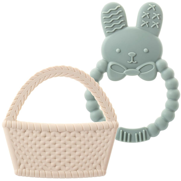 Easter Bunny Teether Set, Bunny, Carrot, Chicken, Rattle Egg & Easter Basket