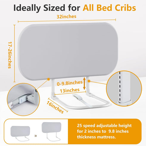 strenkitech Toddler Bed Rails for Travel - Baby Guard Bed Rail Portable for Crib, Twin, Queen, Full, King Size Beds