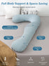 INSEN Pregnancy Pillow for Sleeping,Maternity Body Pillow for Pregnancy Women,Pregnancy Support Pillow for Back, Hip