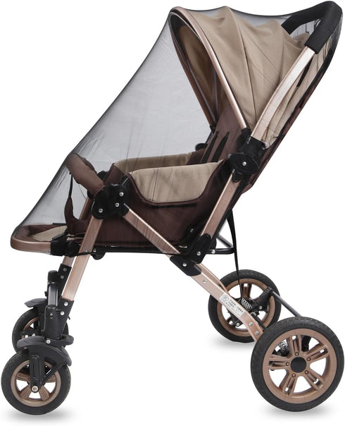 2 Pack PandaEar Mosquito Net for Strollers, Universal Baby Bug Net for Strollers, Car Seat, Bassinet, Cradle -Black