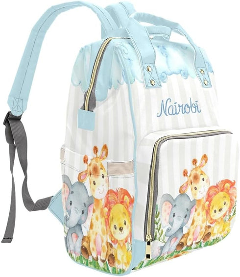 Yeshop Backpack Daypack Personalized Diaper Elephant Lion Giraffe Multi Function Diaper Bag Travel Nursing Nappy Bag