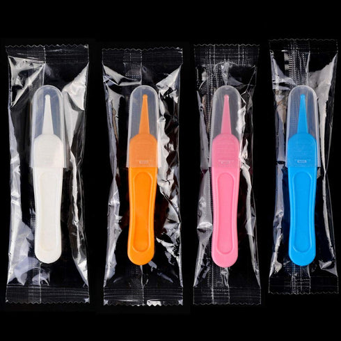 4 Pieces Safe Nose Cleaning Tweezers, Effective Clip Care Tool for Ear Nose Navel Clean, Nipper Plier Forceps