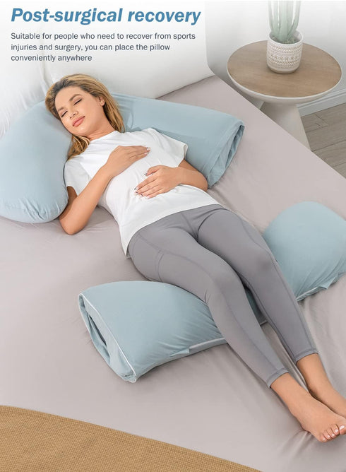 INSEN Pregnancy Pillow for Sleeping,Maternity Body Pillow for Pregnancy Women,Pregnancy Support Pillow for Back, Hip
