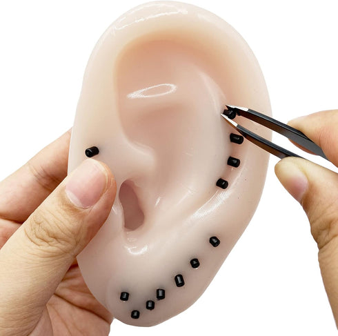 Novelty Ears Shaped Popping Pimples Toy, Decompression Blackhead Remover with Upgraded Tweezers