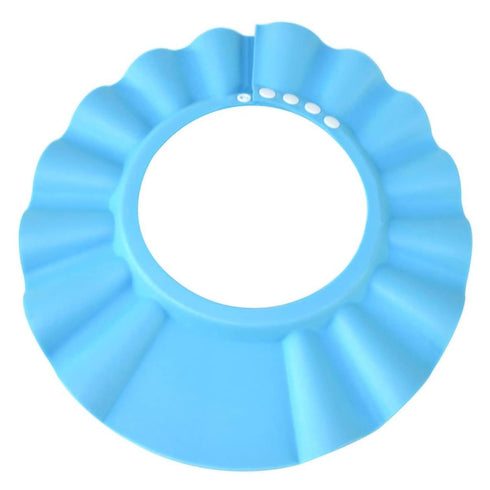 Baby Shower Cap Soft Adjustable Baby Bath Head Cap Visor for Washing Hair Shower Bathing Protection Bath Cap for Toddler, Baby, Kids, Children (Blue)