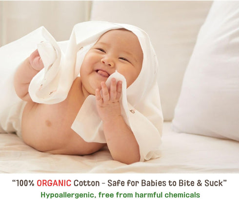 Generic 5 Pack Babyan Organic Baby Cloths Large Gauze Burp Cloths, Muslin-Like Washcloth Towels, Eco-Friendly Korean