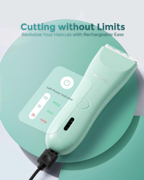 Baby Hair Clippers, Quiet Dual-Mode Hair Cutting for 0-12, Waterproof Rechargeable Cordless Trimmer for Kids