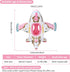 Inflatable Toddler Pool Float Boat - Pink Airplane Design with Water Gun