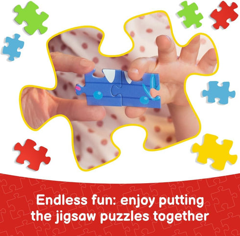Trefl - 25 Piece Jigsaw Puzzle - World Map with Animals Print - DIY Puzzle for Adults and Children
