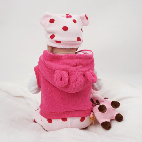 Reborn Baby Doll Clothes - 17-20 Inches Baby Girl Doll Outfit Accessories 5 Pieces Set