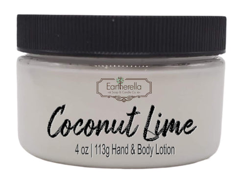 Eartherella Soap & Candle Co. COCONUT LIME Hand & Body Lotion Jar, 4 oz.