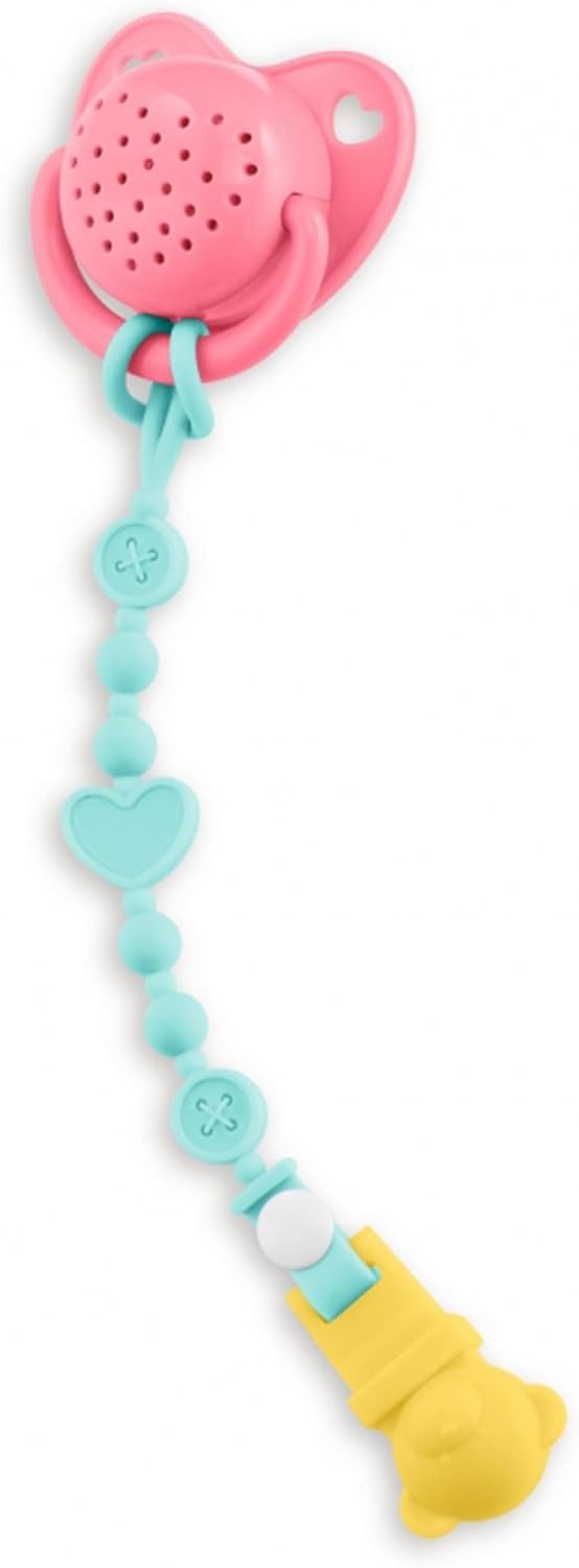 Corolle Baby Doll Pacifier with 15 Sounds for 14" Baby Dolls, Pink/Blue
