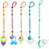Toy Straps for Baby, 5pcs Adjustable Silicone Toy Holder for Stroller Accessories, No Throw Baby Travel Essential