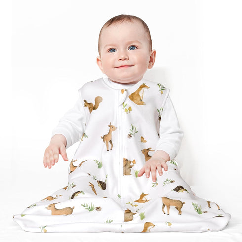 david's kids Micro Fleece Baby Sleep Sack 12-18 Months, Soft Baby Wearable Blankets with 2-Way Zipper, 2 Pack Sleeping Bags for Toddler Boys Girls Neutral, Large Size, Forest/Woodland Animals by david's kids