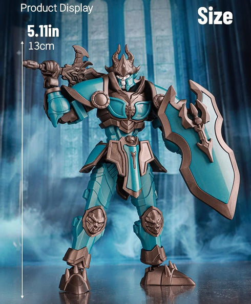 Gearblox 2 Set Dummy T13 Armor Knight Action Figure Toy, Multi-Jointed Movable Medieval Articulated Robot Figure