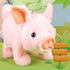 Liberty Imports My Pet Pig, Electronic Plush Piggy Toy Piglet that Walks, Wags Tail, Wiggles Nose, and Makes Oink