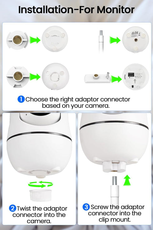 HB6550 HB65/HB6560/HB6340/HB6339,Infant DXR-8/DXR-8 Flexible Baby Monitor Mount for Hello Baby Monitor Mount Compatible