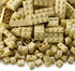 Feleph 260 Pieces Tan Bulk Bricks, Classic Building Creative Play Blocks Set Compatible with Major Brick Brands