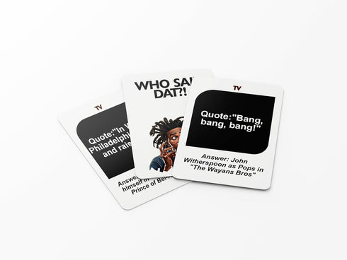 Who Said Dat Game: Urban Quotes with 100 Cards Showcasing Black Culture for Engaging Party Fun