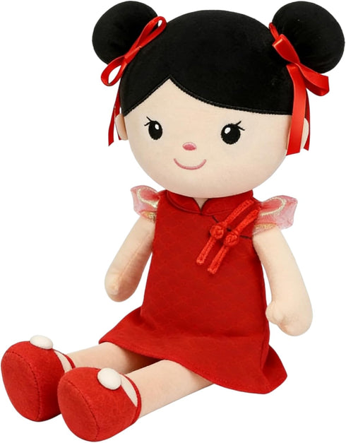 Toys,16inch Soft Baby Doll Baby Rag Doll for Girls Birthday Gifts Cuddly Plush Toys for Toddler Kids (Cheongsam Girl)