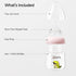 0 120ML/Pink/Pack 2 Oberni Baby Bottles with Size S Slow Flow Breast-Like Soft Teat for Months Plus Newborn