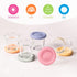 4oz Set 6 Elk and Friends Borosilicate Glass Baby Food Storage Jars with Silicone Lid | Strong Glass | of | Microwave