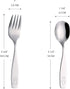 ANNOVA Kids Silverware 18 Pieces Children's Safe Flatware Set Stainless Steel - 9 x Children Safe Forks, 9 x Children Dinner Spoons, Toddler Utensils, Metal Cutlery Set Engraved