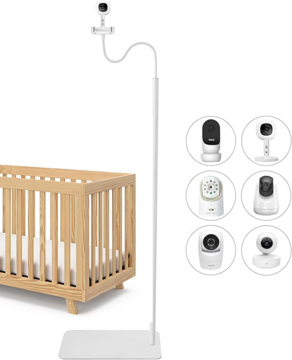 Baby Monitor Mount Floor Stand | 67" Adjustable Height Compatible with Nanit Pro, Owlet, Infant Optics DXR-8 Pro,