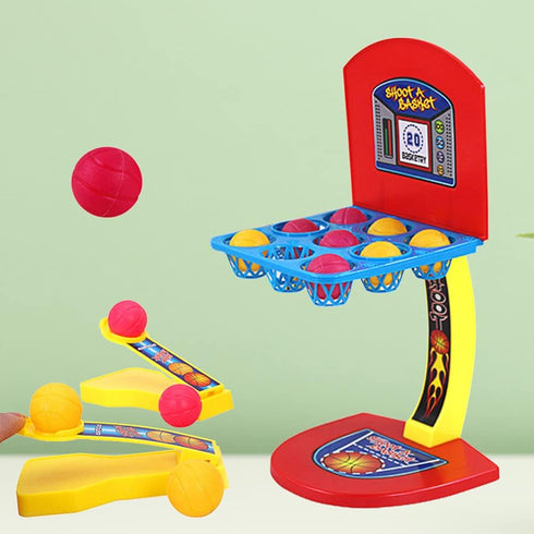 jojofuny Tabletop Basketball Hoop Toy, Mini Finger Shooting Sport Game for Children Kids Table Top Fun
