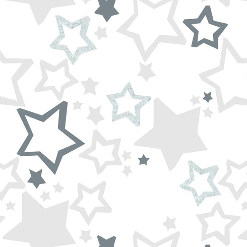 Muslin Fitted Crib Sheet for Toddlers - Gray & Sterling Starshine