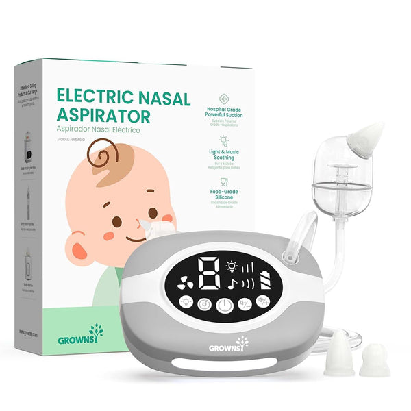 GROWNSY Electric Nose Suction for Baby, Hospital-Grade Nasal Aspirator with Night Light,Soothing