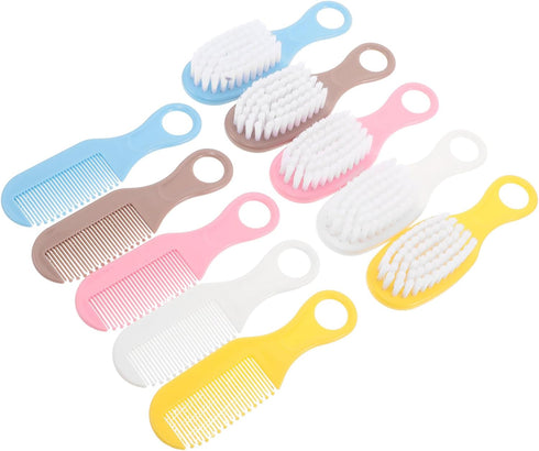 MUELODSIC 5 Sets Scalp Brush and Comb Set for Newborns with Soft Bristles