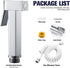 FINLIX Set Handheld Bidet Sprayer for Toilet, Chrome Portable Cloth Diaper Sprayer Brass Bathroom Bidet Sprayer Kit