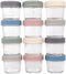 WeeSprout Glass Baby Food Storage Jars w/Lids (4 oz, 12 Pack Set)