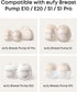 (2-Pack) E10/E20/S1/S1 eufy Security Original Diaphragm for Wearable Breast Pump Pro, Food-Grade Silicone, Suction