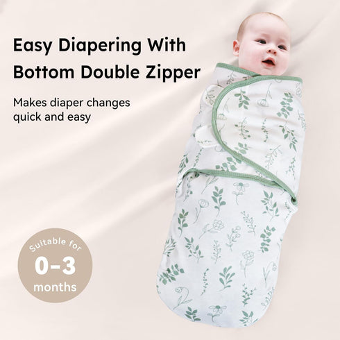 SEVDO 3-Pack 0-3 Organic Baby Swaddle Sleep Sacks,Nursery Swaddling Blankets,Swaddles for Newborns Infant Months