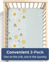 2-Pack Pack Pack 38 24in, Mini Crib Sheets Fitted - N Play Sheets for and Play Mattress - Stretchy Soft Microfiber