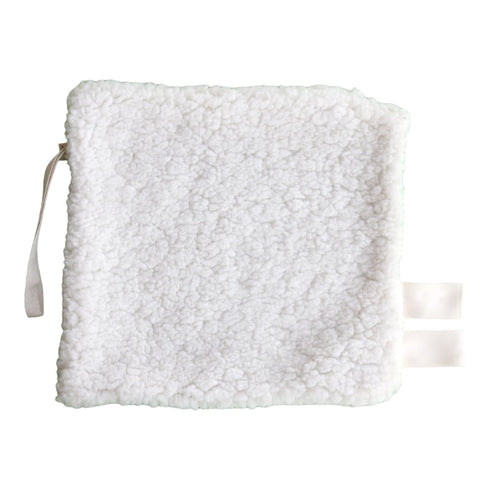Handcrafted Plush Mini Blanket Pacifier Holder - Dusty Mauve & Sherpa